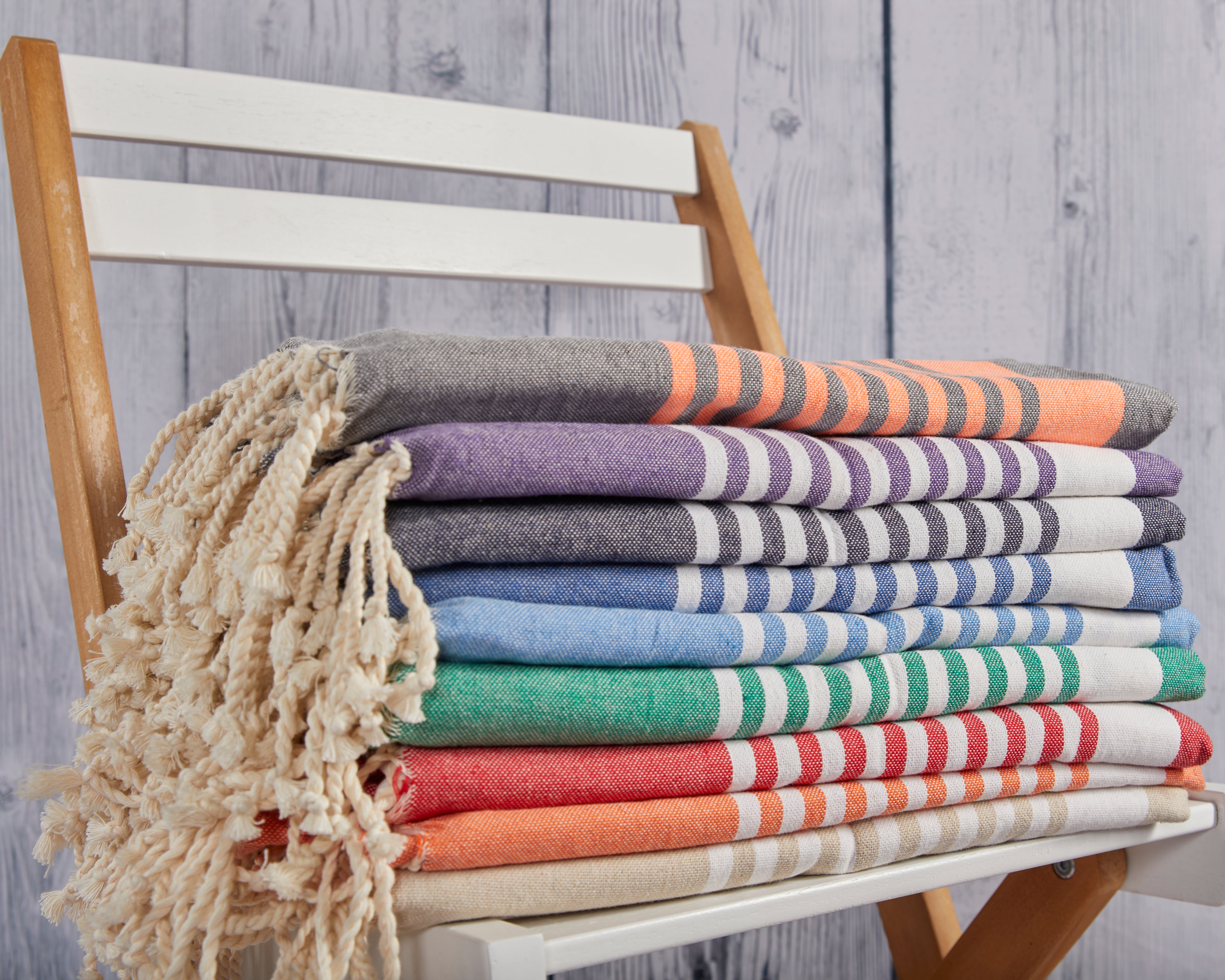 Fouta Kairouan – Serviette Plage & Hammam en Coton Rayé
