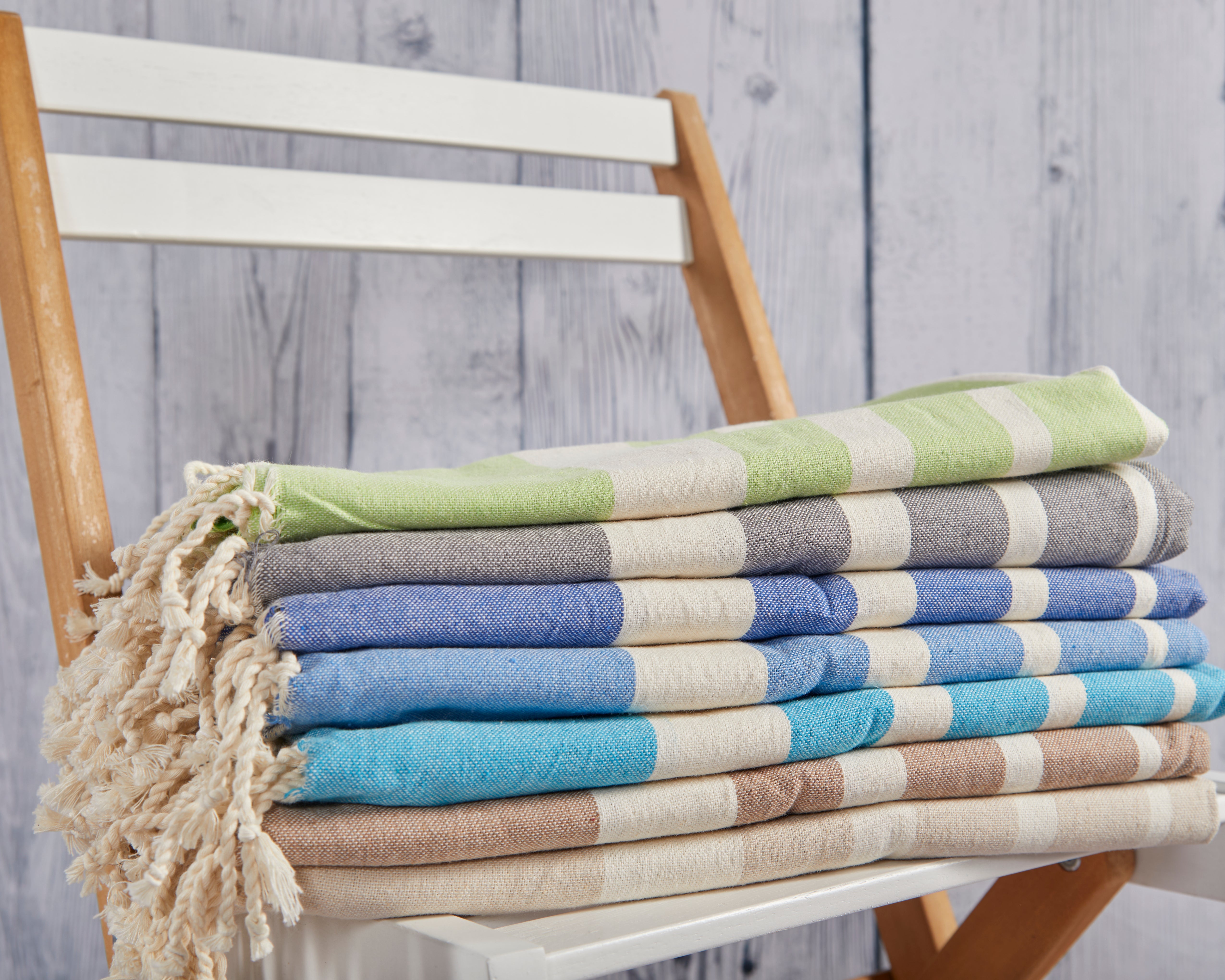 Fouta Monastir – Serviette Plage & Hammam en Coton Rayé