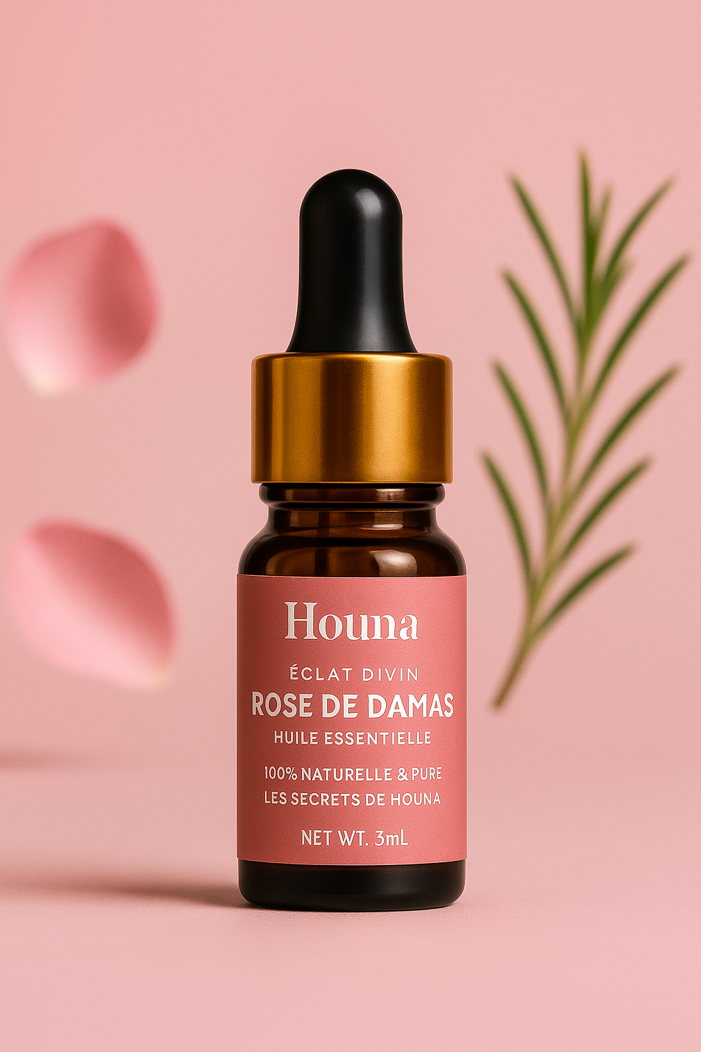 Huile essentielle de Rose de Damas – Pure & Rare – Beauté, Émotion & Éclat - 3 ml