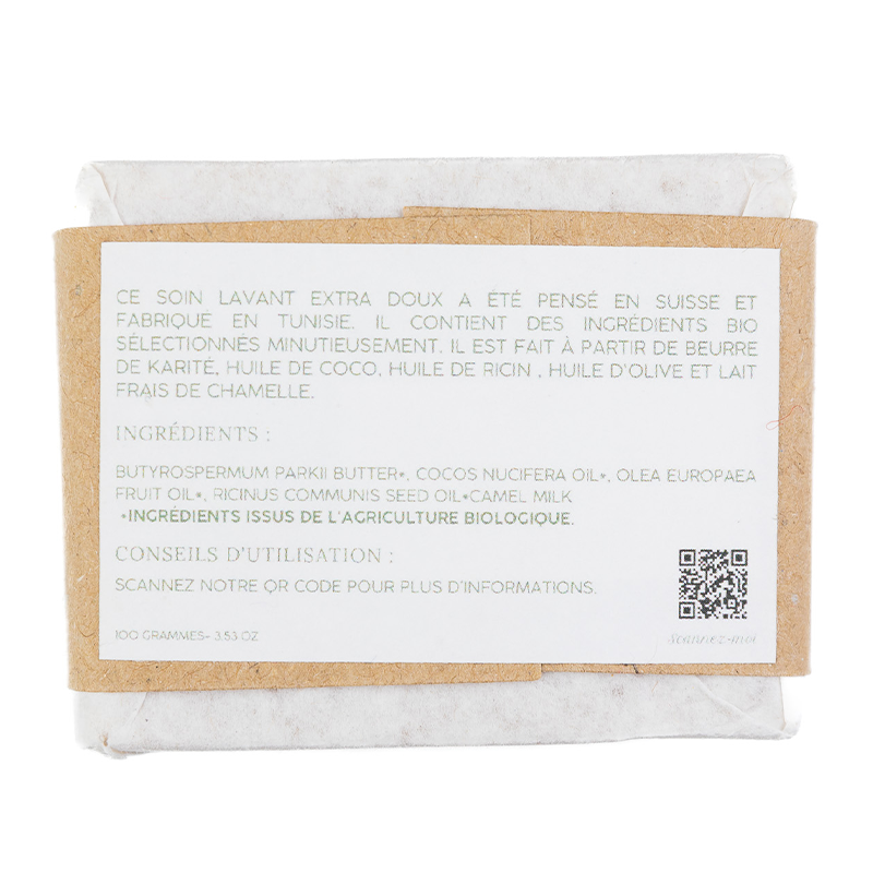 Savon au lait de chamelle enrichi à huile de Pépins de figues de Barbarie