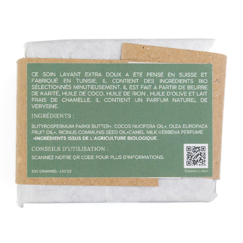 Savon au Lait de Chamelle Parfumé à la Verveine
