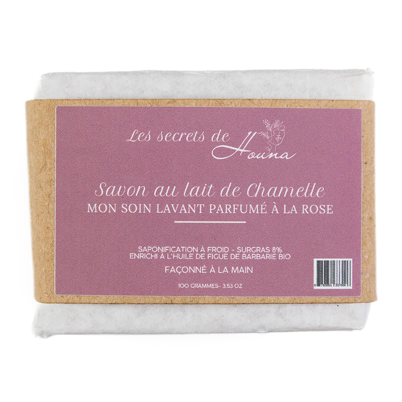 Savon au Lait de Chamelle Parfumé à la Rose
